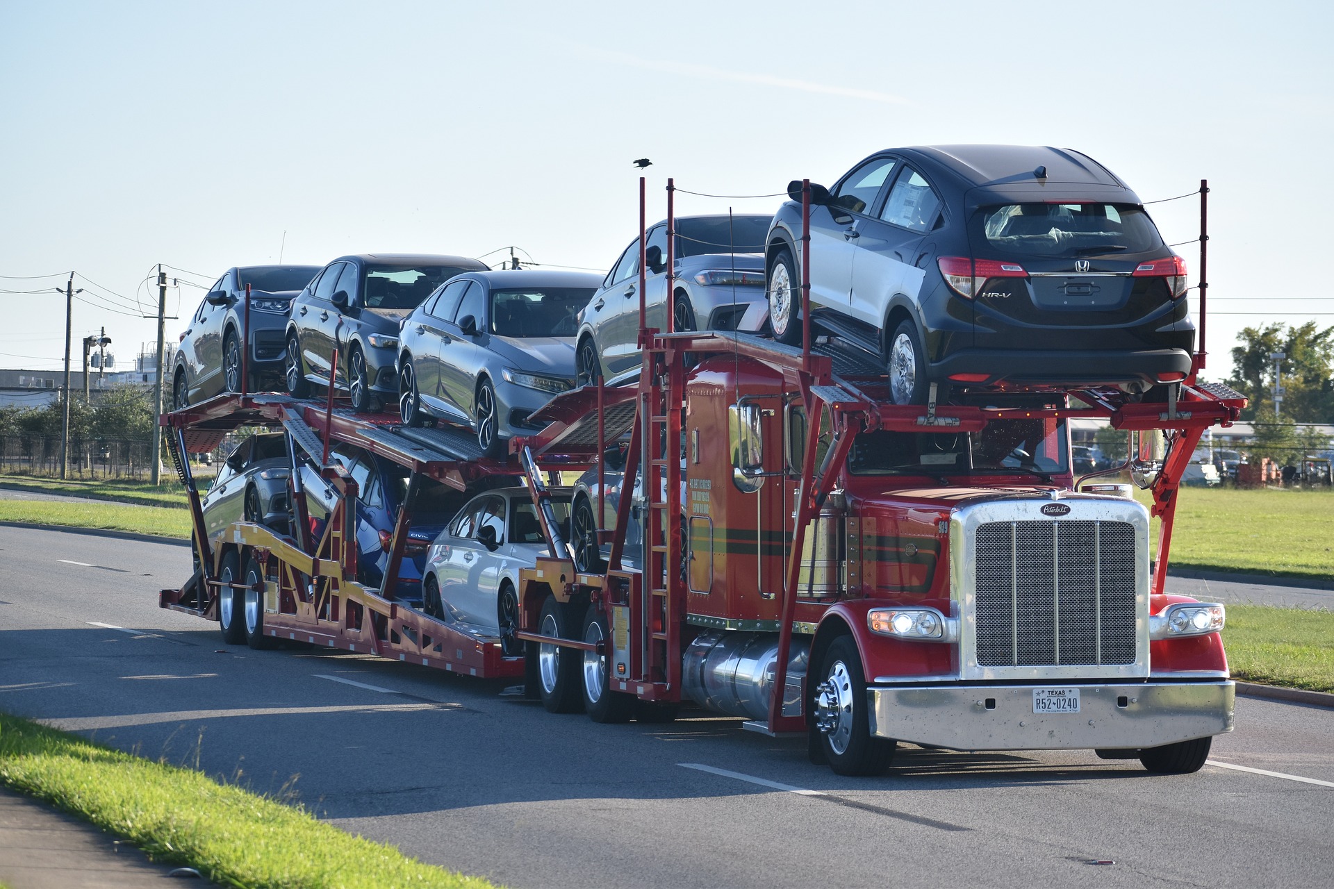 truck with cars shipping